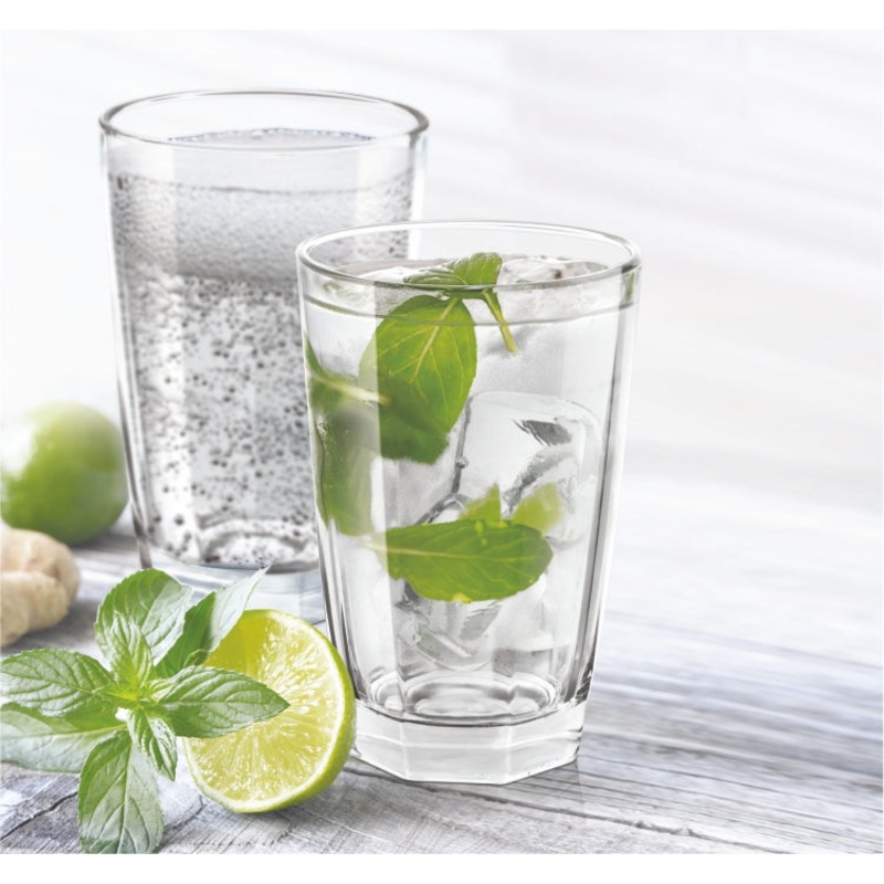 Treo Stark Cool 313 ML Tumbler | Transparent | Set of 6 Pcs