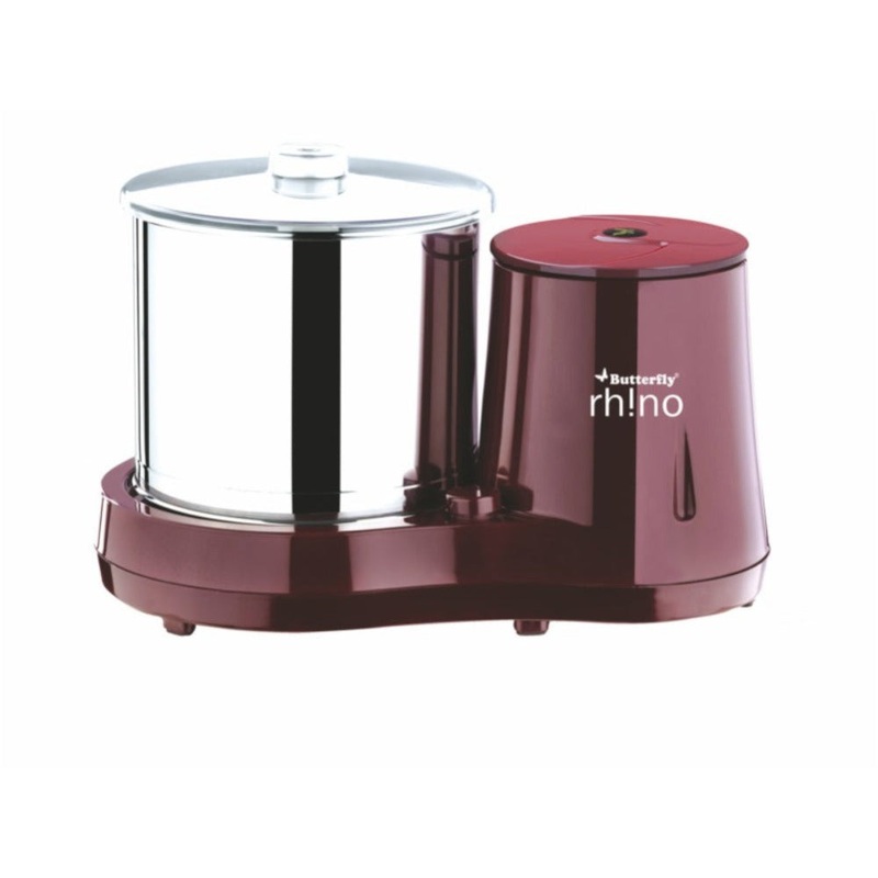 Butterfly Rhino 150 Watts 2 Litre Table Top Wet Grinder | Cherry Red