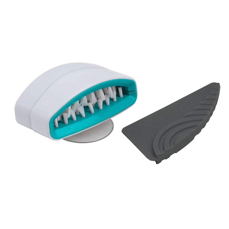Prestige Clean Home Cutlery Cleaner and Dish Wiper Set | White & Grey | Set of 2 Pcs