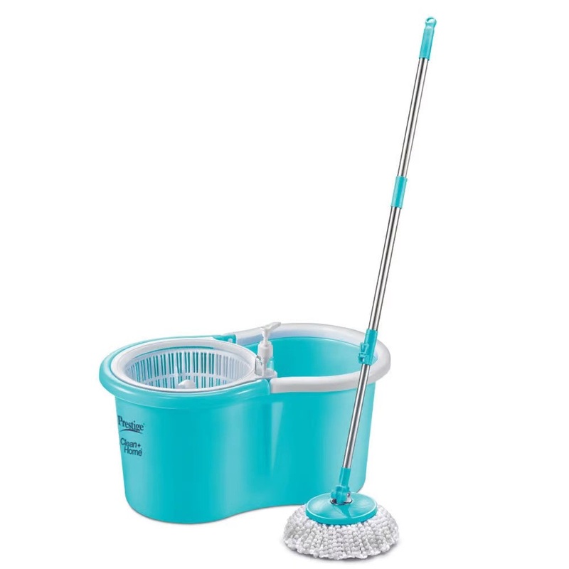 Prestige Clean Home Magic Spin Mop PSB 01 Deluxe with 2 Mop Heads | Blue