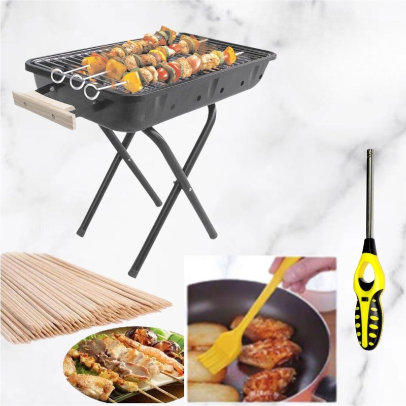 Prestige PPBW 04 Barbeque Charcoal Grill Combo | Black | Set of 4 Pcs