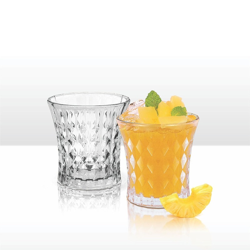 Treo Bell Quartz 265 ML Tumbler | Transparent | Set of 6 Pcs
