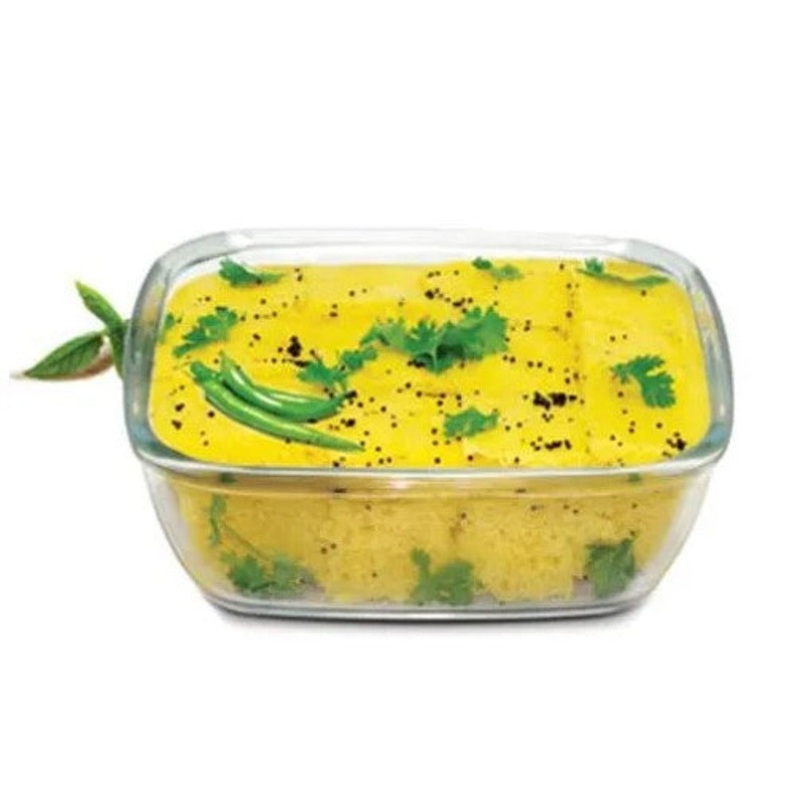 Treo Borosilicate 650 ML Square Dish | Transparent | 1 Pc