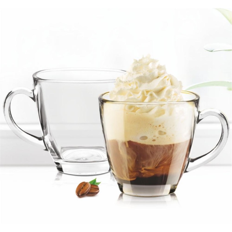Treo by Milton Kenya Elect Mug - Set of 6 Double Wall Glass Light Weight Coffee Cups | 190 ML