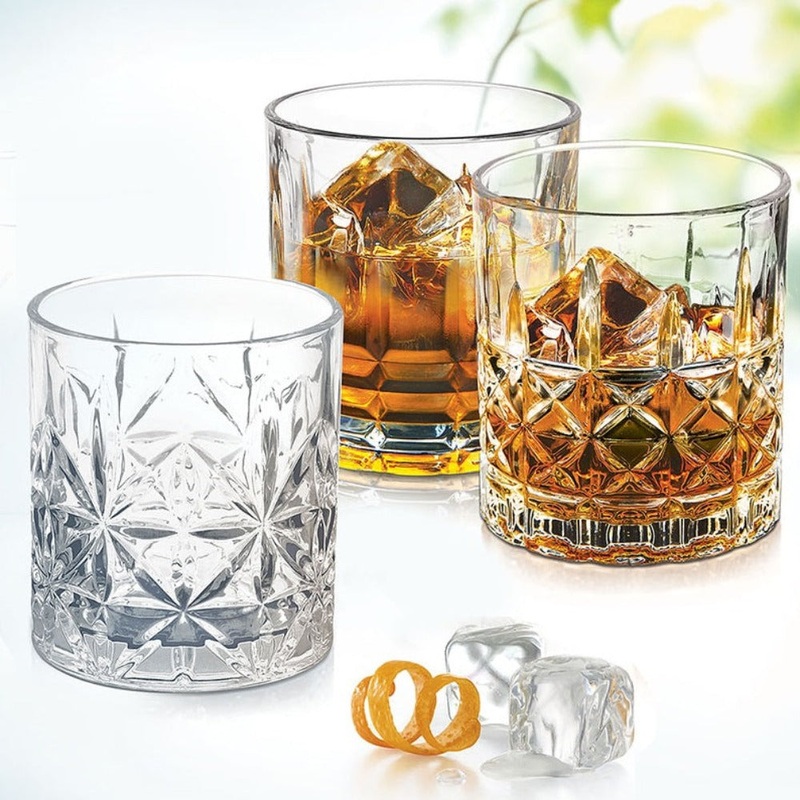 Treo Edford on the Rocks 350 ML Whisky Tumbler | Transparent | Set of 6 Pcs