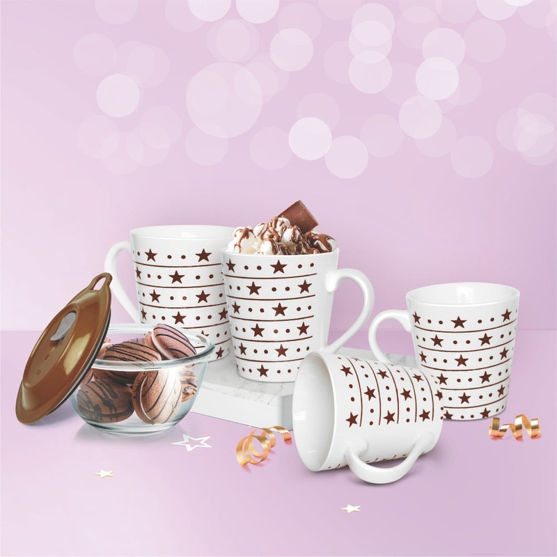 Treo Festive Earthen Art Snack Set | Set of 6 Pcs