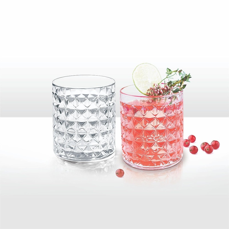 Treo Knitts 260 ML Juice Tumbler | Transparent | Set of 6 Pcs