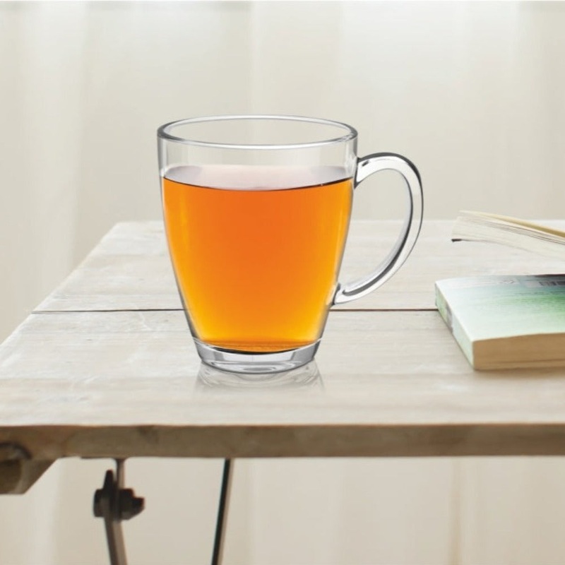 Treo Sienna Elect 385 ML Tea Mug | Transparent | Set of 2 Pcs