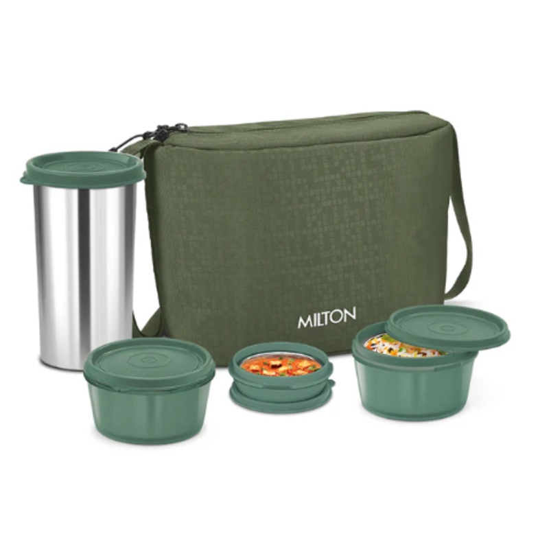 Milton Essen Lunchbox - Leak-Proof, Insulated, and Microwave-Safe Food Storage Solution | Black | Blue | Green