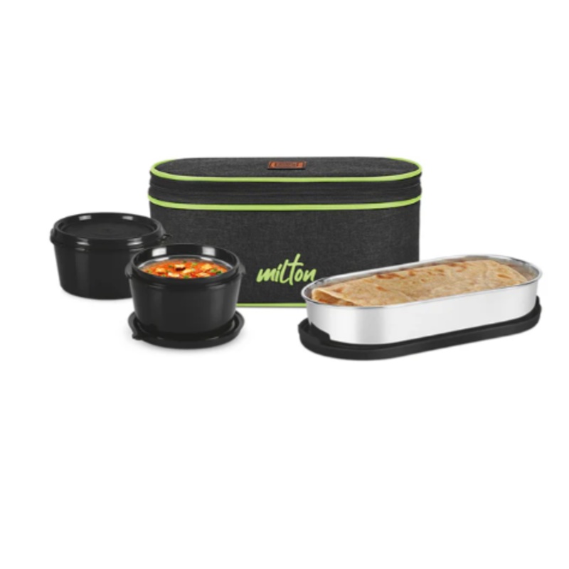 Milton Regal Meal Lunchbox  Style, Convenience, and Freshness in Every Bite Leak-Proof | Easy to Carry | Insulated | Microwave Safe | Washable | Black | Grey | Blue