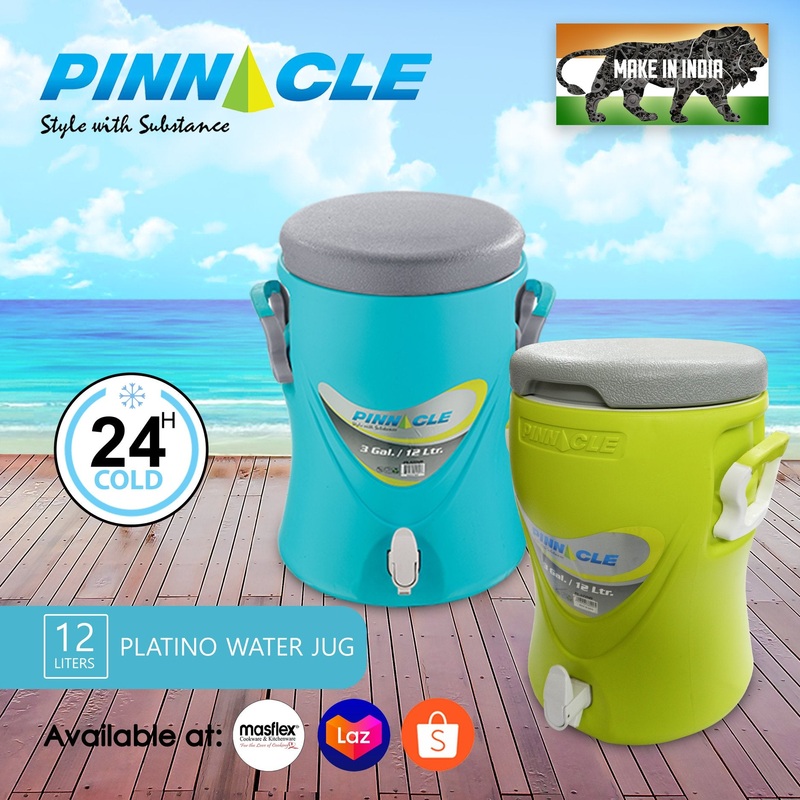 Pinnacle Platino 12-Litre Insulated Water Jug: Premium PU Insulation | Convenient Pull Tap Dispenser | Comfort Grip Handles | Travel-Friendly & BPA-Free