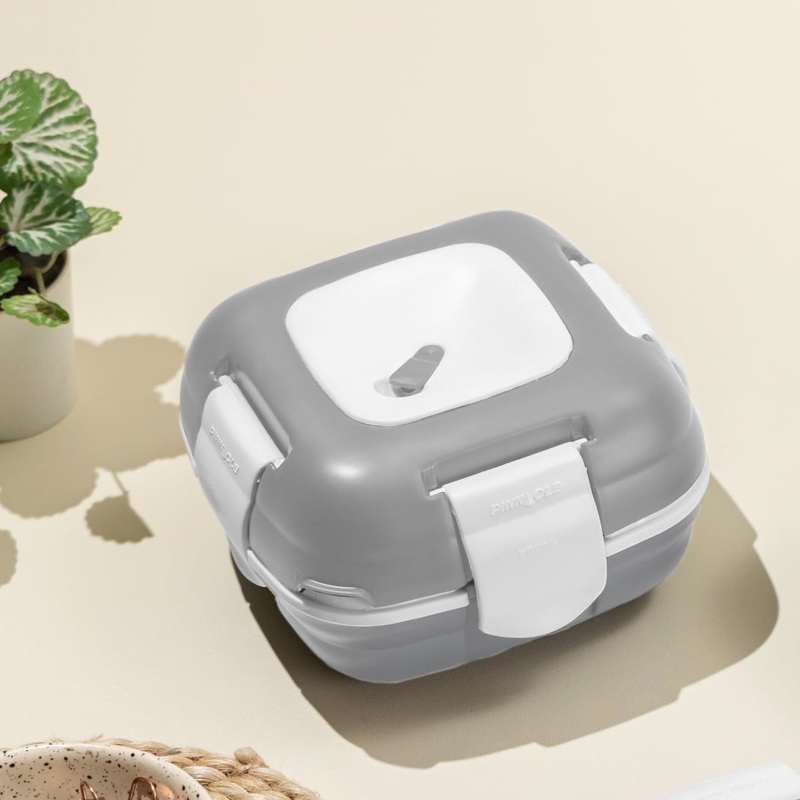 Pinnacle Pristine Stainless Steel Insulated Lunch Box (1 Litre) | Tiffin Box for Kids | Leak Proof | Lunch Box for Office Women | Lunch Boxes for Office Men | Keeps Warm Upto 4hrs