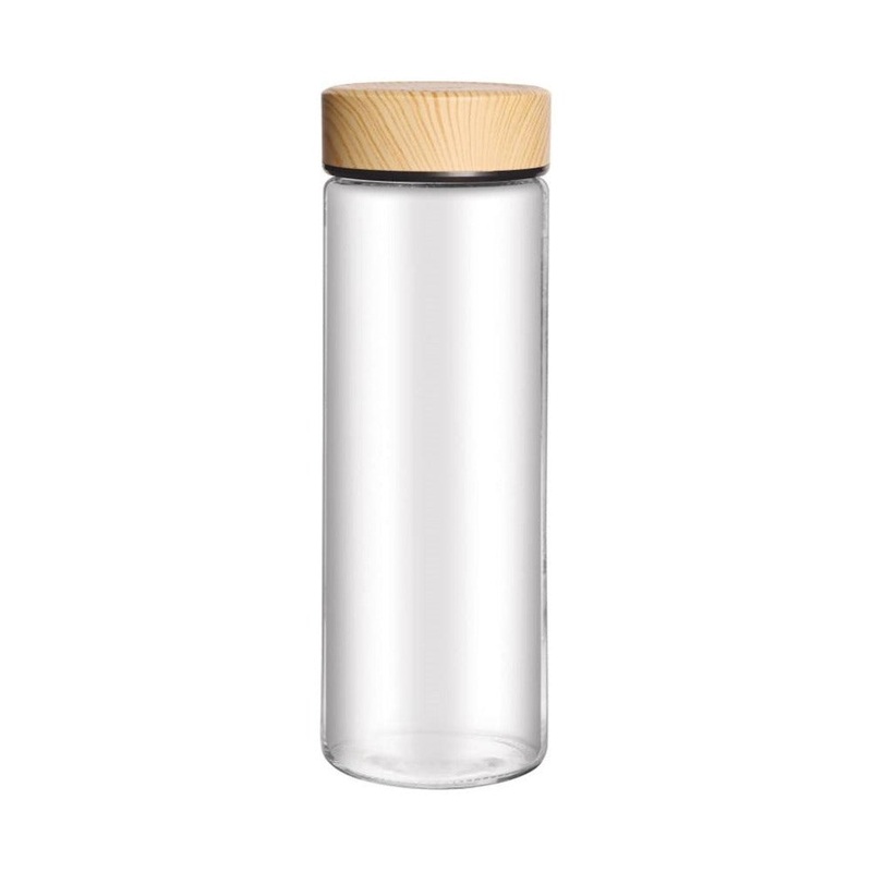 Treo Borosilicate Woody Crysta Glass Bottle | Transparent | 1 Pc - 750 ML