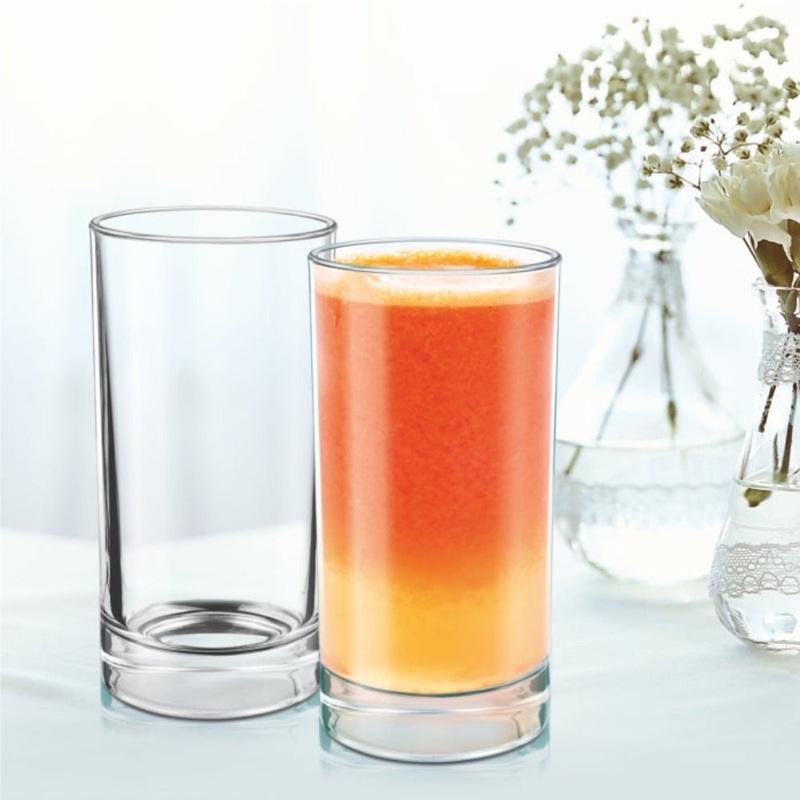 Treo Embassy Cool 230 ML Juice Tumbler | Transparent | Set of 6 Pcs