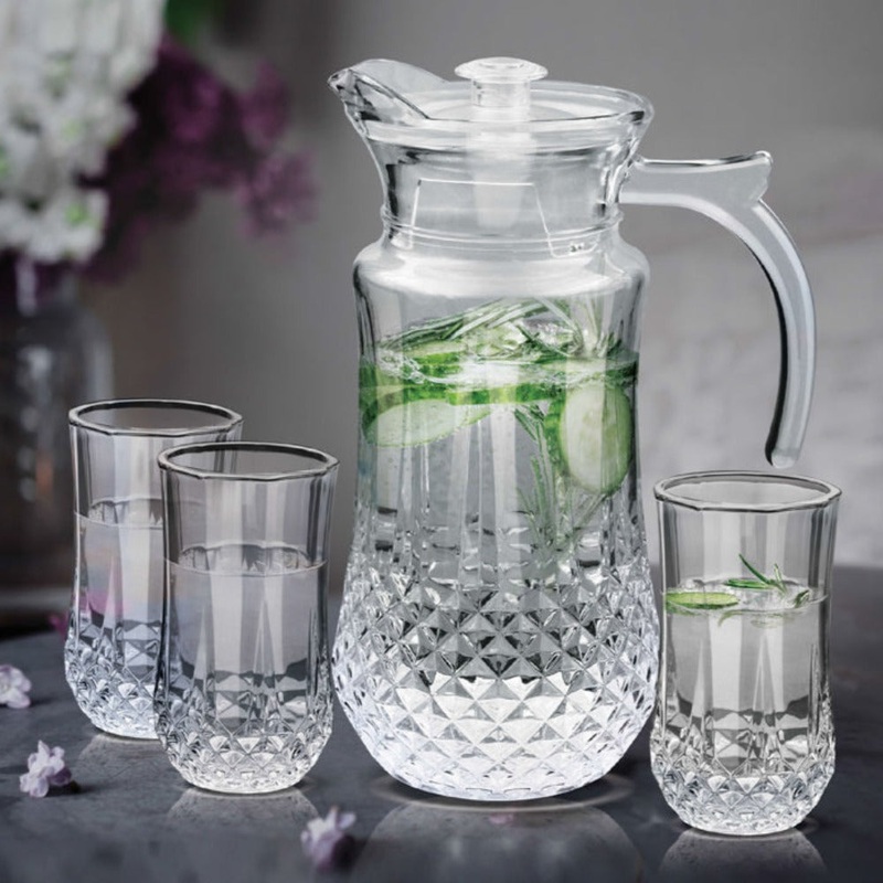 Treo Glass Desire Lemon Set | Transparent | Set of 7 Pcs