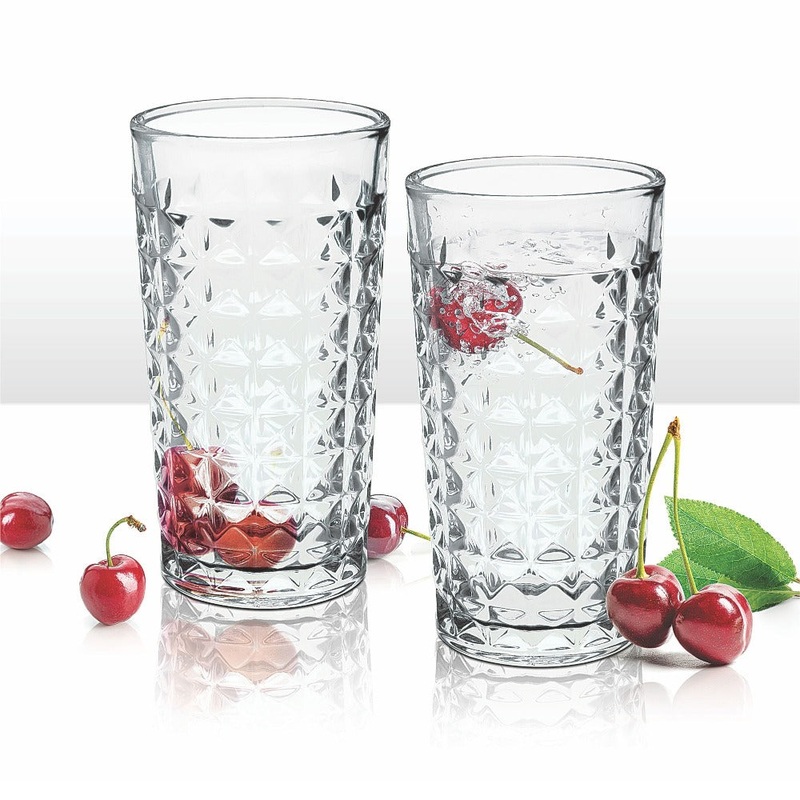 Treo Knitts 300 ML Tumbler | Transparent | Set of 6 Pcs