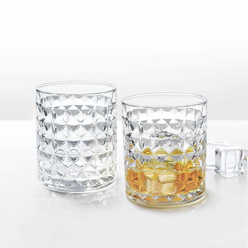 Treo Knitts 380 ML Whisky Tumbler | Transparent | Set of 6 Pcs