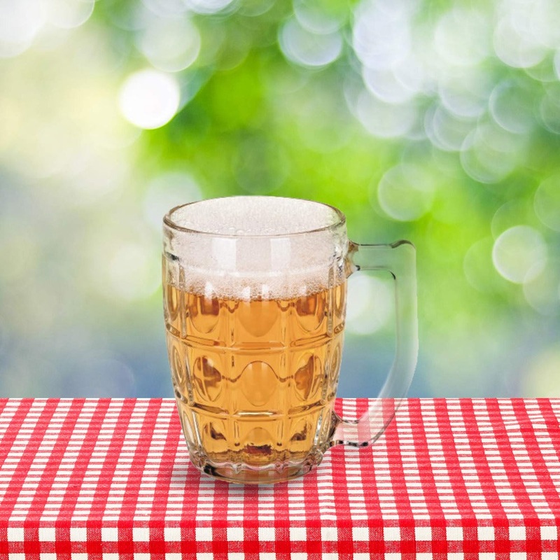 Yera Auburn Lake 380 ML Beer Mugs - BM120 | Transparent | Set of 6 Pcs