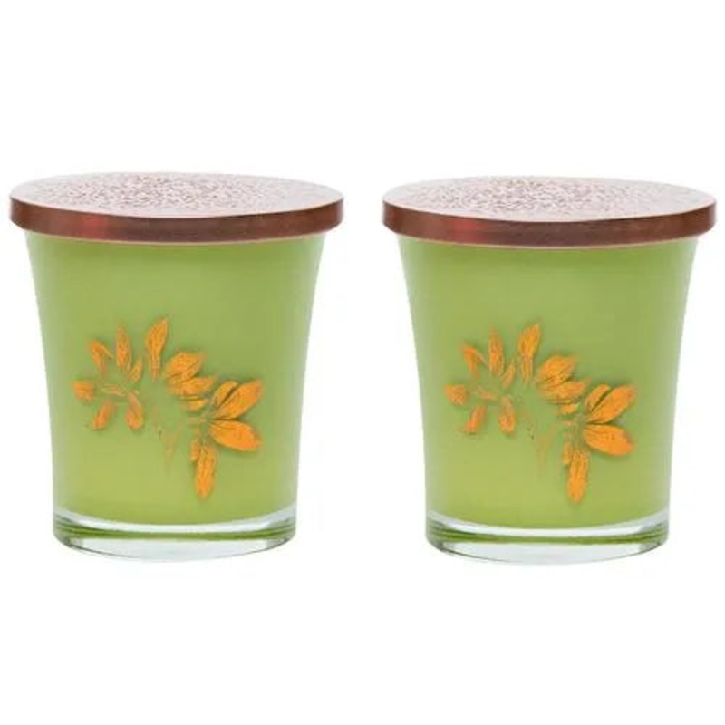 Yera Fiona 675 ML Storage Jar with Metallic Lid | Set of 2 Pcs