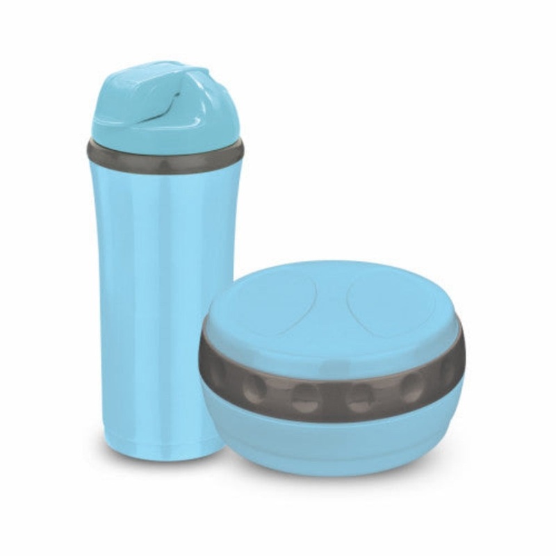 Asian Bite & Sip Insulated Souvenir Set - 400 ML Flask + 450 ML Tiffin | Set of 2 Pcs