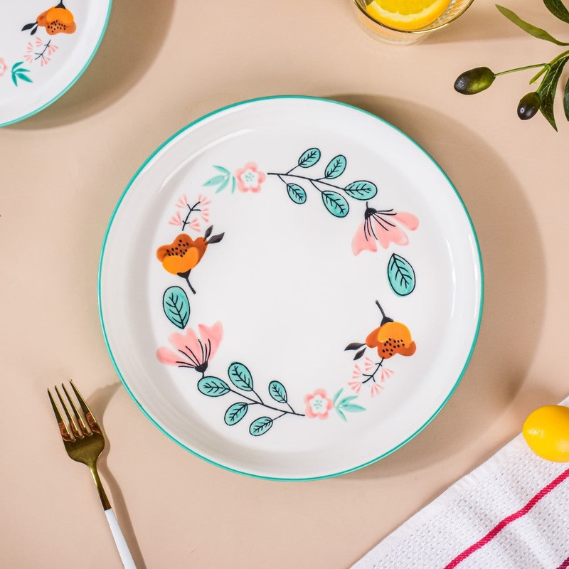 Bloom Ceramic Dinner Plate Green 10 Inch