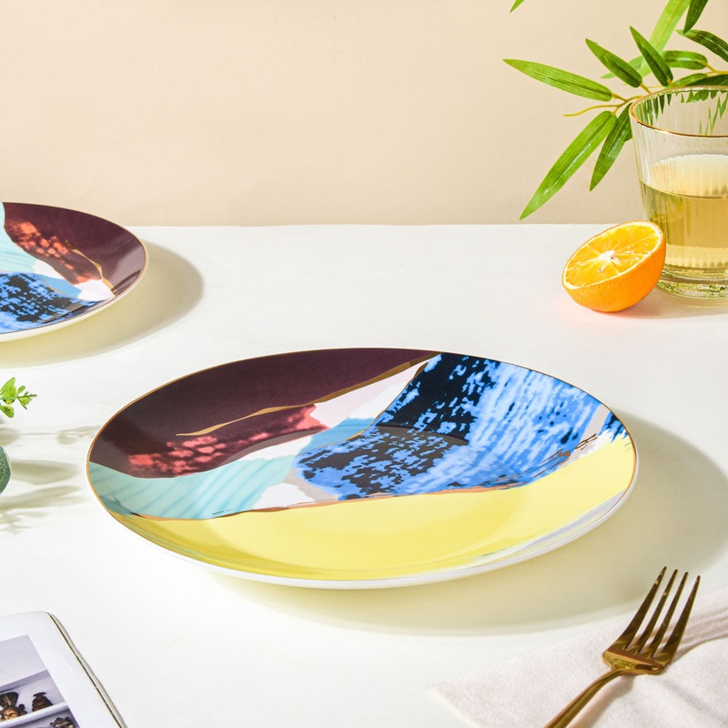 Colourful Ceramic Dinner Plate 10 Inch