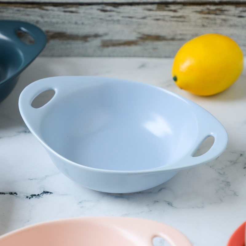 Modern Serving Bowl With Handle Blue Small