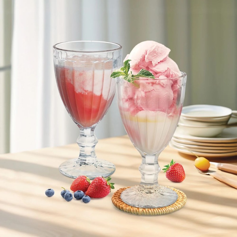 Treo Glace 300 ML Goblet Glass Set | Transparent | Set of 6 Pcs