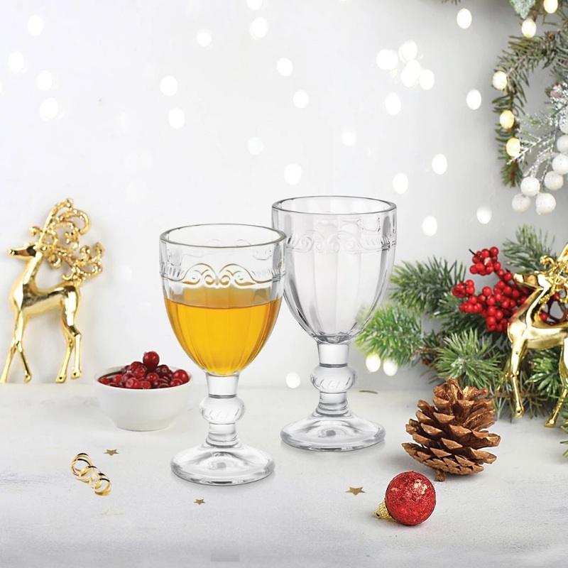 Treo Glace 65 ML Goblet Glass Set | Transparent | Set of 6 Pcs