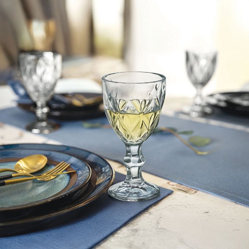 Treo Regalia 65 ML Goblet Glass Set | Transparent | Set of 6 Pcs