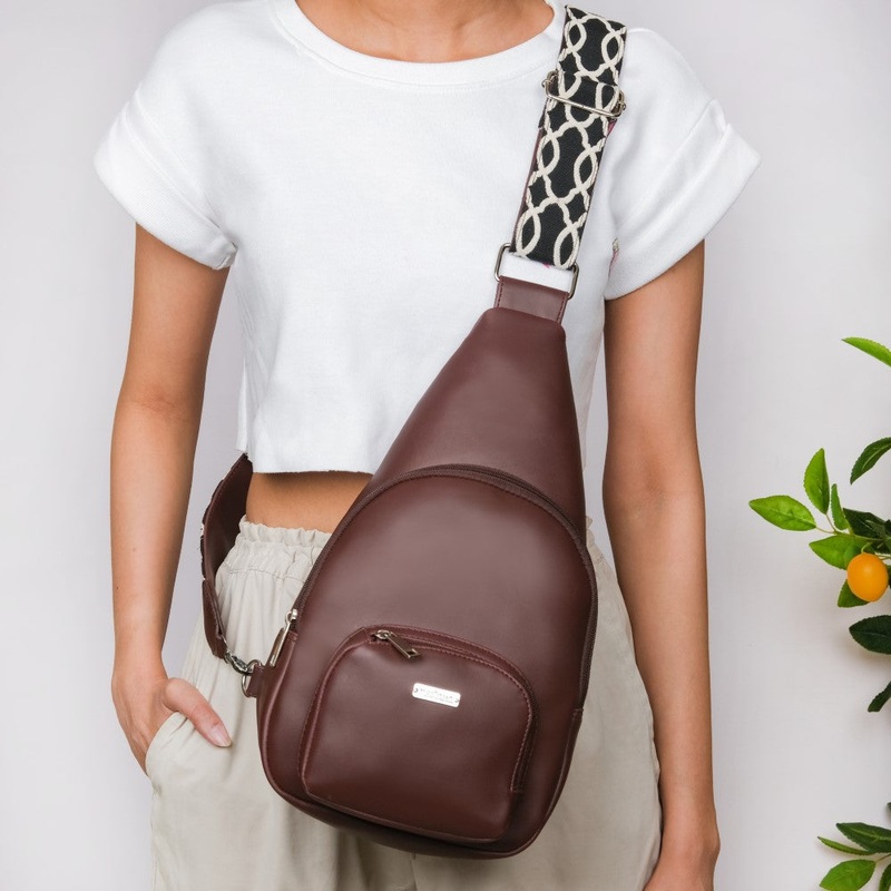 Voyager Crossbody Sling Bag Brown