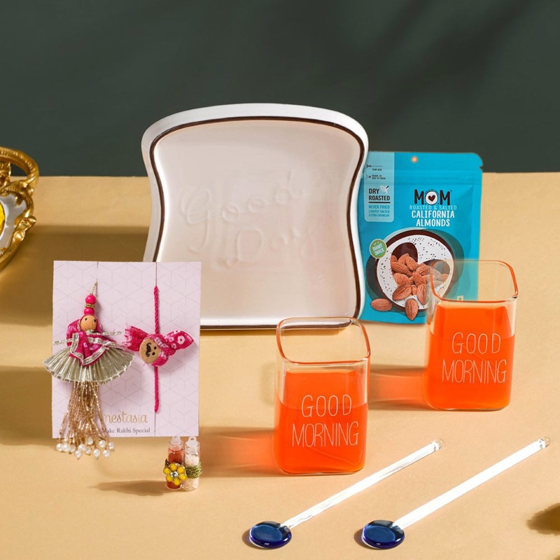 Breakfast Plate Rakhi Hamper Set Of 6