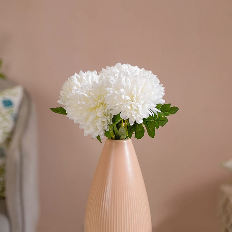 Chrysanthemum Flower White Set Of 5