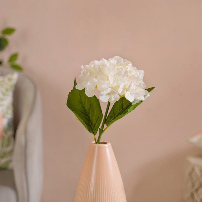 Faux Hydrangea Flower White