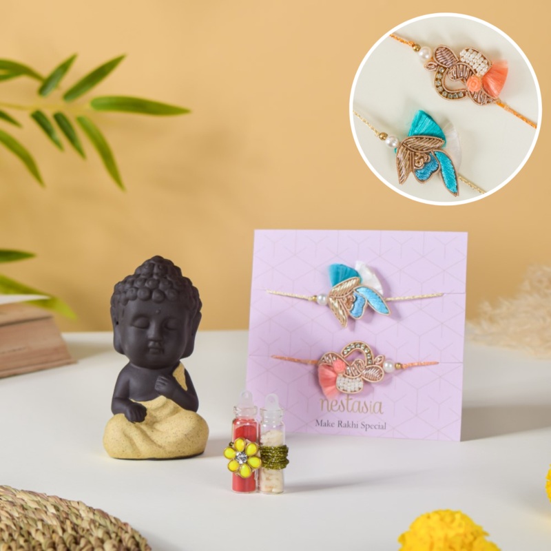 Live Like A Monk Rakhi Gift Set Of 3