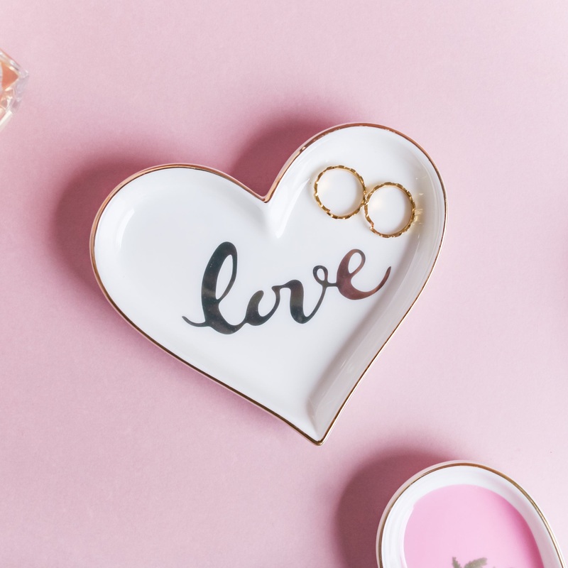 Love Ceramic Jewellery Dish