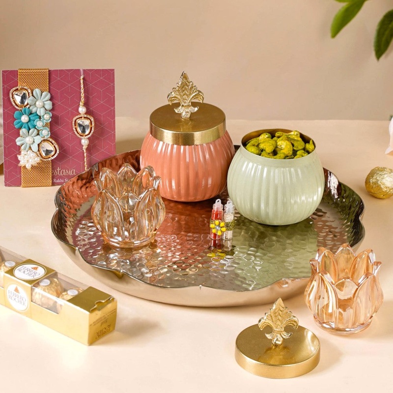 Love & Rakhi Delight Hamper Set Of 10