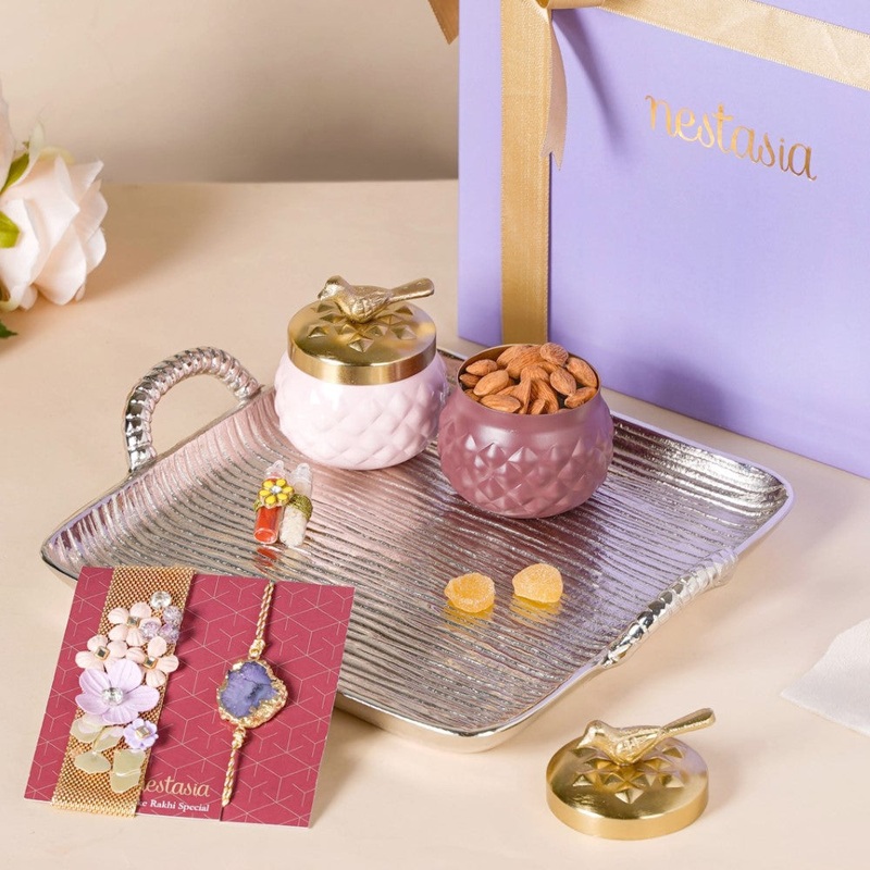 Luxury Rakhi Platter Gift Hamper Set Of 6