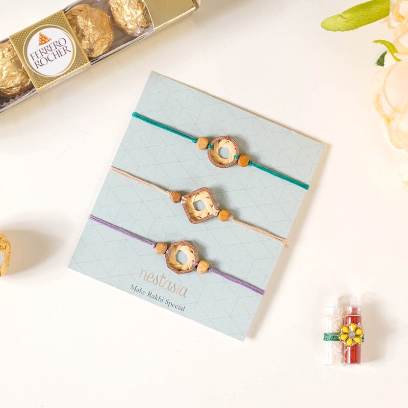 Organic Rakhi Gift Set Of 3