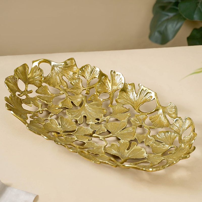 Platter Tray For Home Decor Gold 20 Inch