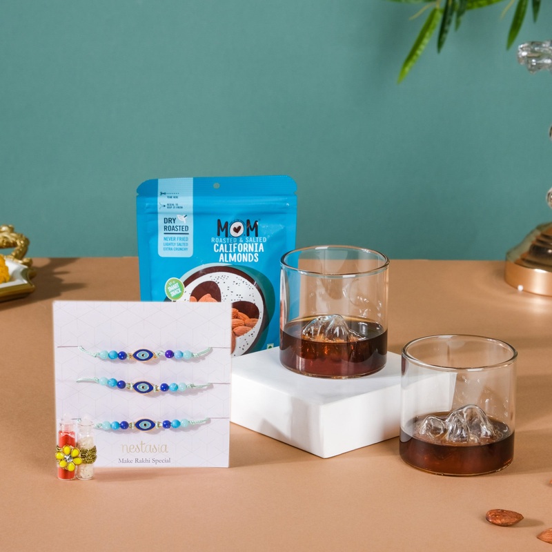 Raise A Toast Rakhi Hamper Set Of 4