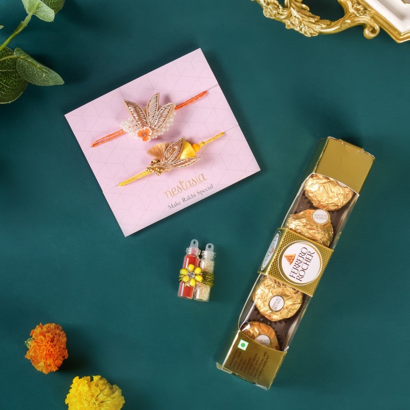 Sweet Sentiments Rakhi Hamper Set Of 3