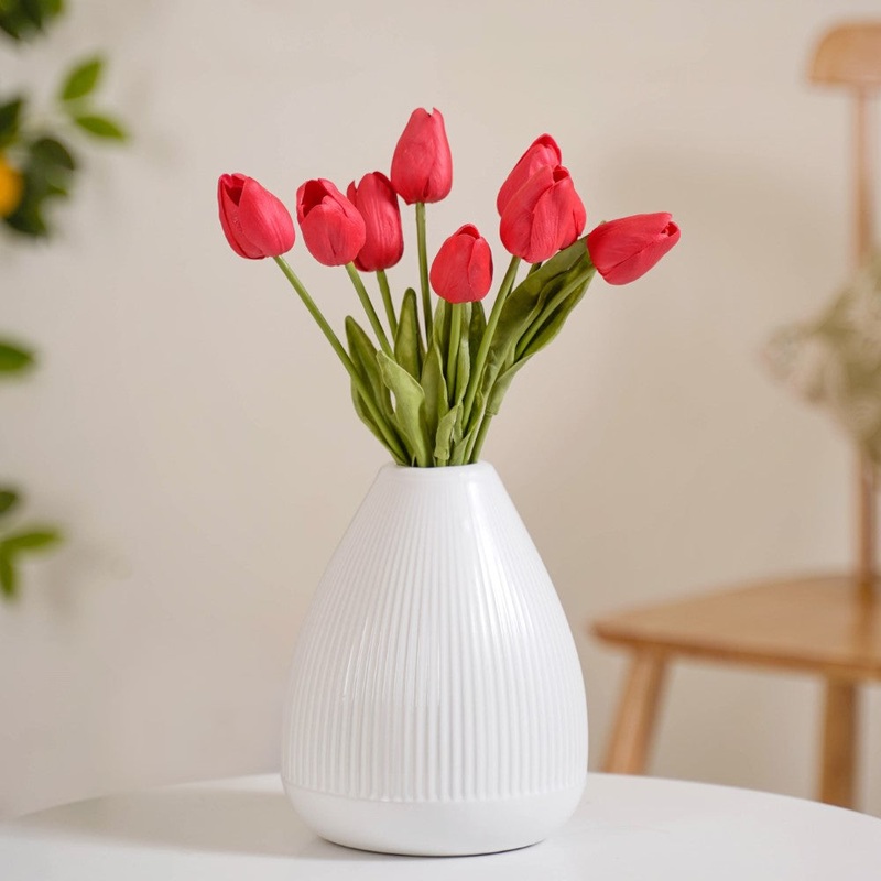 Tulip Flower Red Set Of 9