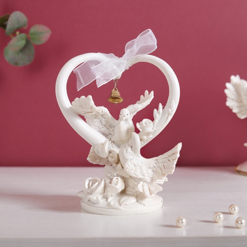 Doves Couple Showpiece Decor White