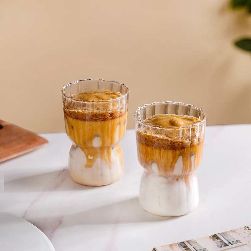 Trending Tiered Glass Tumbler Set Of 2 350ml
