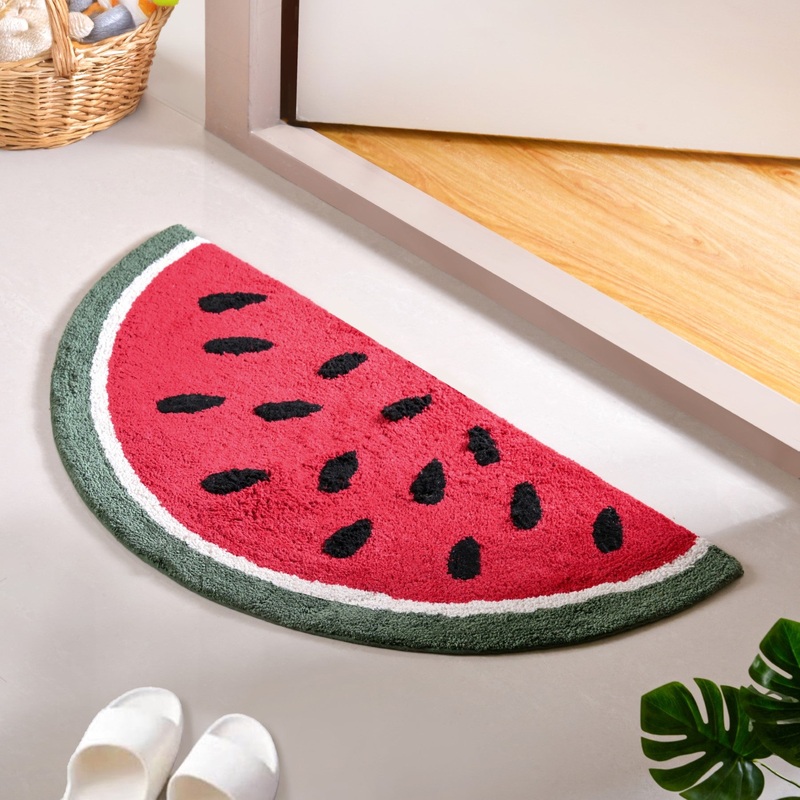 Watermelon Anti Slip Tufted Cotton Mat 83x43cm