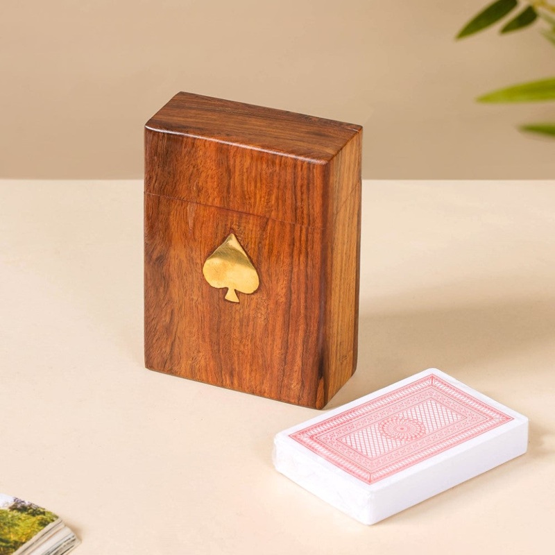 Wooden Playing Card Box