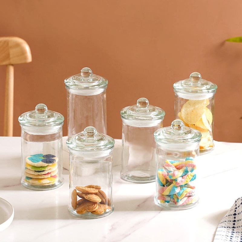 Airtight Glass Kitchen Jar Set Of 6 350ml