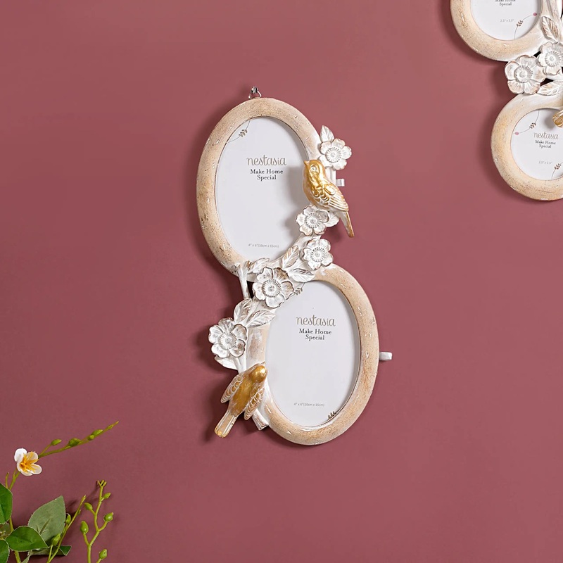 Bird Decor Wall Photo Frame 13"x6.5"