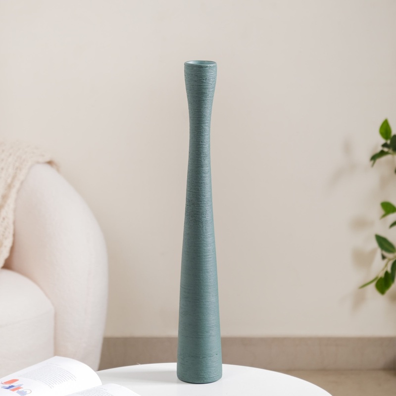 Brush Texture Ceramic Tall Thin Vase